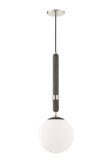 Lighting - Pendant Brielle 1 Light Large Pendant // Polished Nickel 