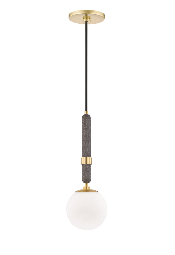 Lighting - Pendant Brielle 1 Light Small Pendant // Aged Brass 