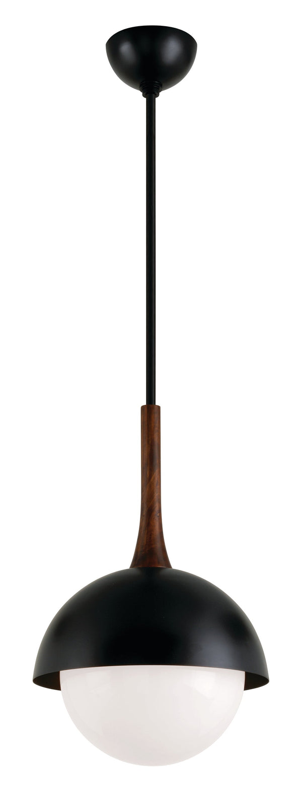 Lighting - Pendant Cadet 1lt Pendant // Black and Natural Acacia // Small 