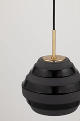 Lighting - Pendant Calverton 1 Light Pendant // Aged Brass & Black 