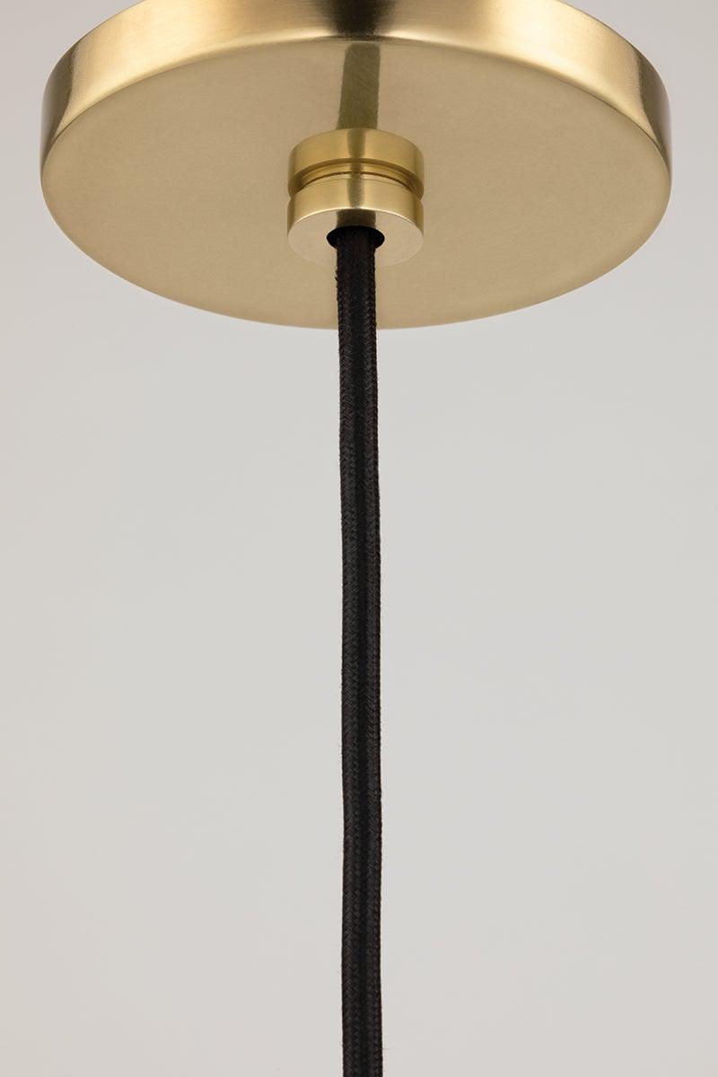 Lighting - Pendant Calverton 1 Light Pendant // Aged Brass & Black 