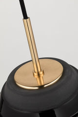 Lighting - Pendant Calverton 1 Light Pendant // Aged Brass & Black 