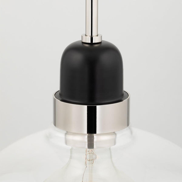 Lighting - Pendant Camile 1 Light Large Pendant // Polished Nickel 