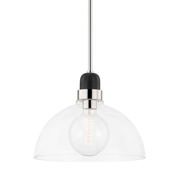 Lighting - Pendant Camile 1 Light Large Pendant // Polished Nickel 