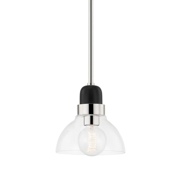 Lighting - Pendant Camile 1 Light Small Pendant // Polished Nickel 