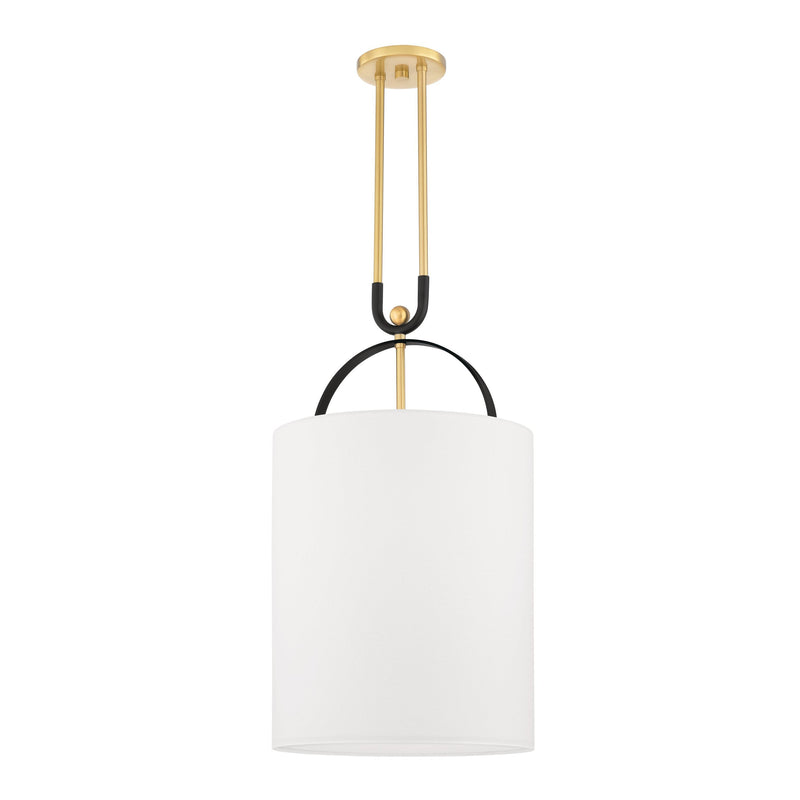 Lighting - Pendant Campbell Hall 1 Light Pendant // Aged Brass & Black Brass Combo 