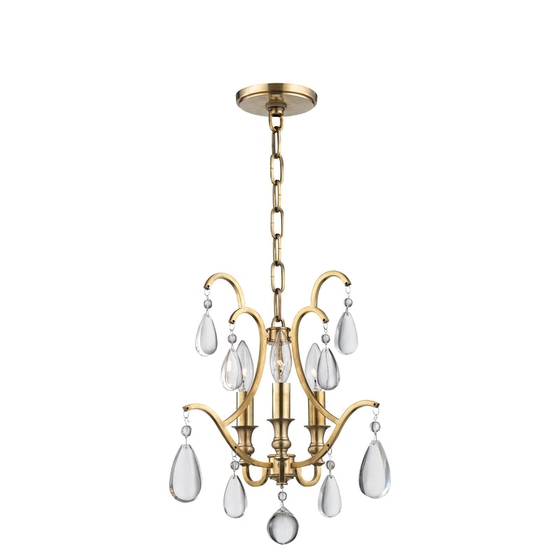 Lighting - Pendant Crawford 3 Light Semi Flush / Pendant // Aged Brass 