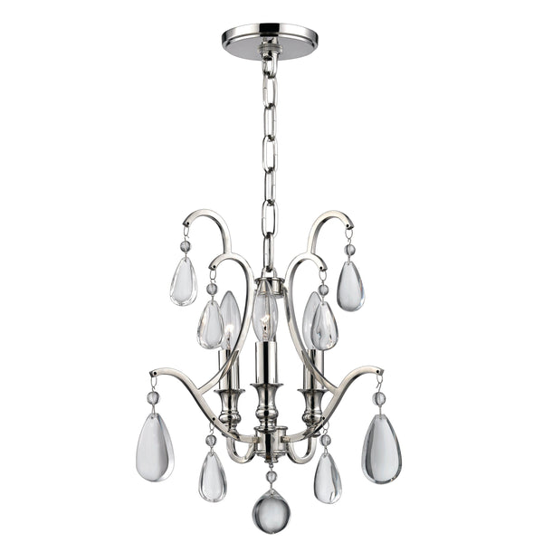 Lighting - Pendant Crawford 3 Light Semi Flush / Pendant // Polished Nickel 