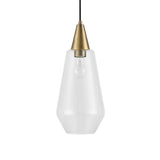  Eichler Single Light Mini Pendant // Brass & Glass 