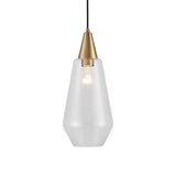  Eichler Single Light Mini Pendant // Brass & Glass 