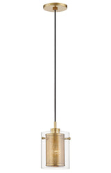 Lighting - Pendant Elanor 1 Light Pendant // Aged Brass 