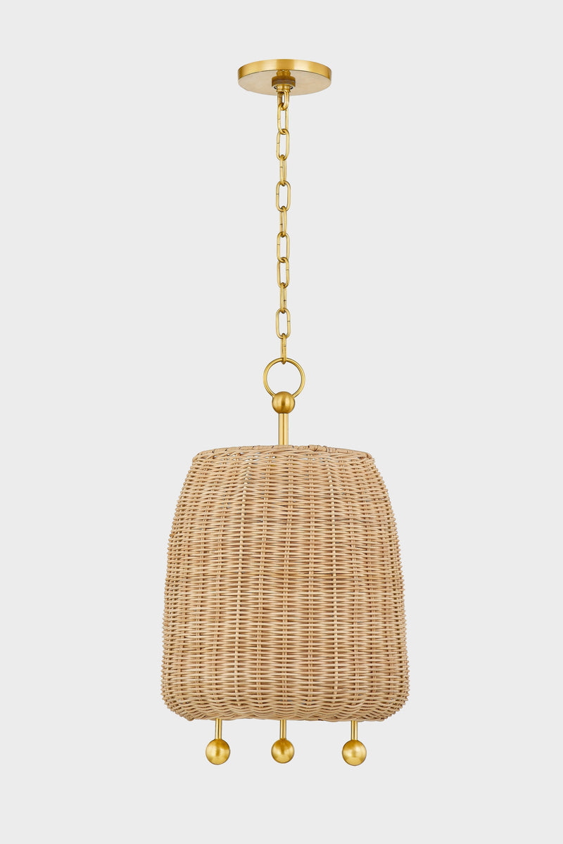 Lighting - Pendant Elena 1 Light Pendant // Aged Brass // Large 