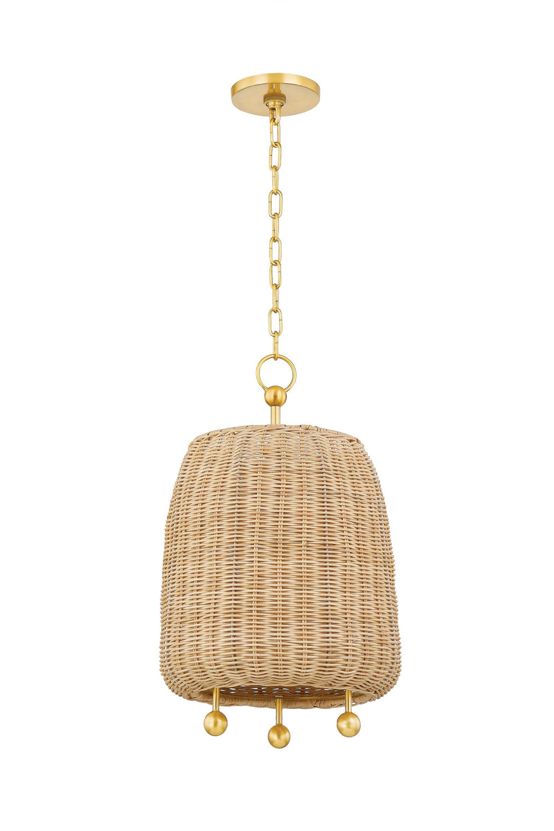 Lighting - Pendant Elena 1 Light Pendant // Aged Brass // Large 