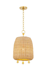 Lighting - Pendant Elena 1 Light Pendant // Aged Brass // Large 