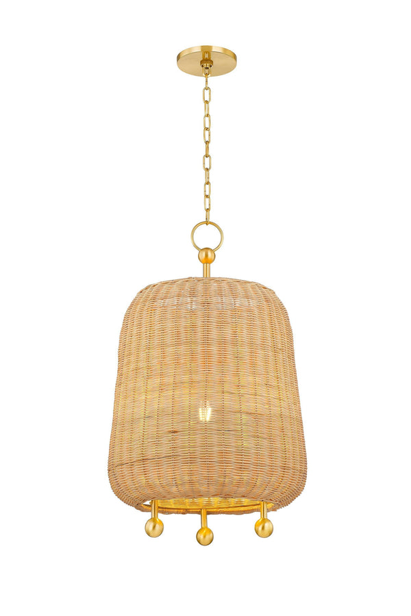 Lighting - Pendant Elena 1 Light Pendant // Aged Brass // Small 