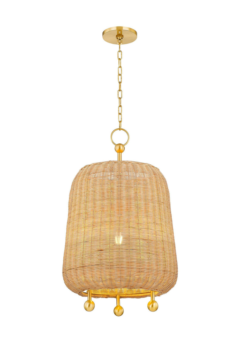 Lighting - Pendant Elena 1 Light Pendant // Aged Brass // Small 