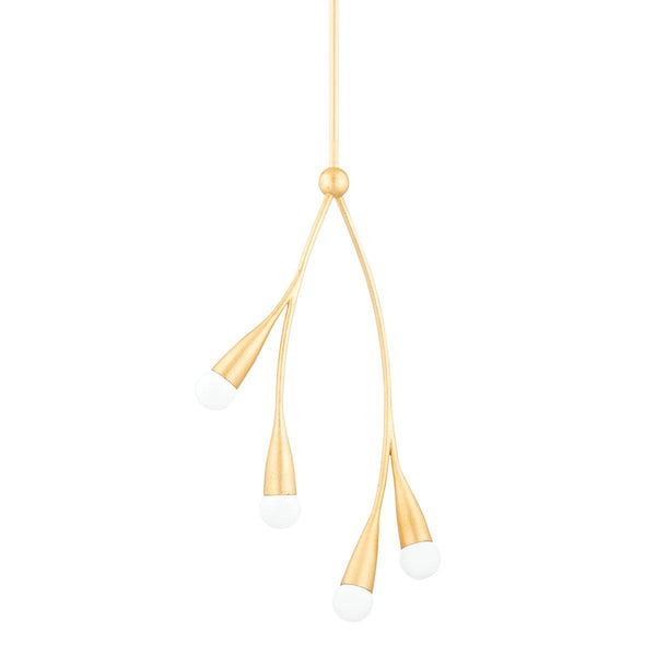 Lighting - Pendant Elsa 4 Light Pendant // Gold Leaf 