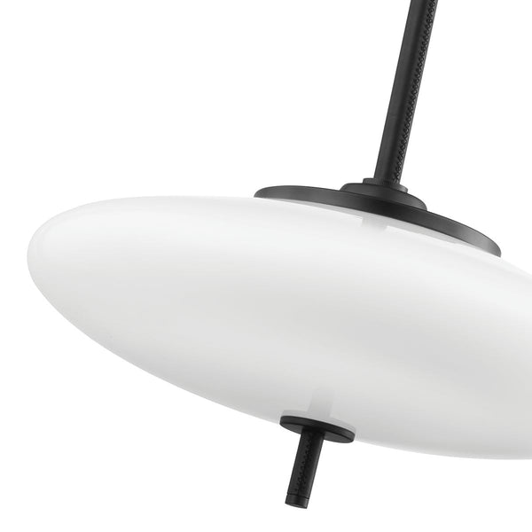 Lighting - Pendant Fallon 2 Light Pendant Satin Black / Black Leather // Satin Black & Black Leather // Large 