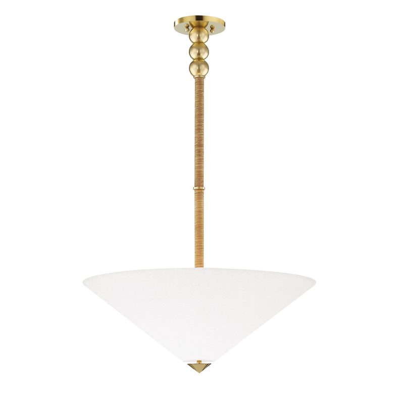 Lighting - Pendant Flare 2 Light Pendant // Aged Brass 