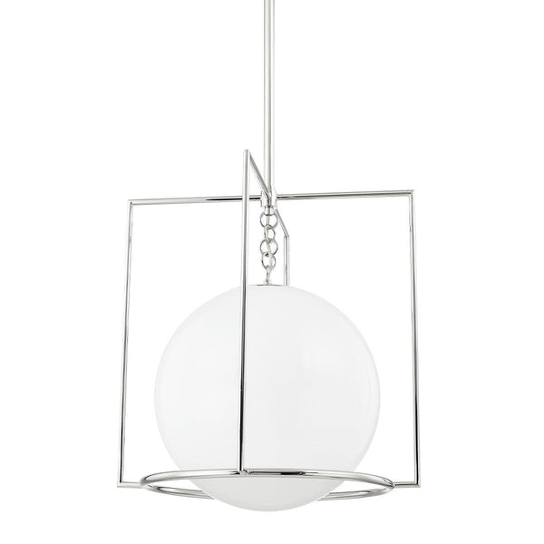 Lighting - Pendant Frankie 1 Light Large Pendant // Polished Nickel 