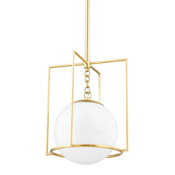 Lighting - Pendant Frankie 1 Light Small Pendant // Aged Brass 