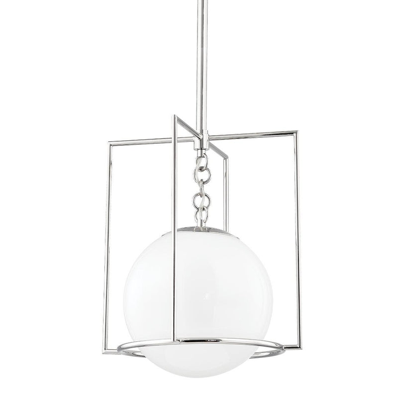 Lighting - Pendant Frankie 1 Light Small Pendant // Polished Nickel 