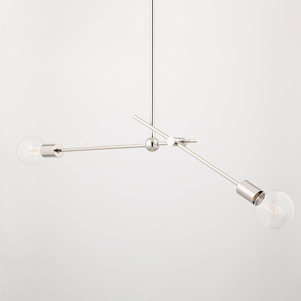 Lighting - Pendant Gale 2 Light Pendant // Polished Nickel 