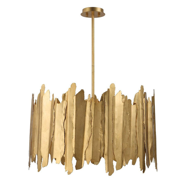  Golden Gate 8 Light Pendant // Gold Leaf 