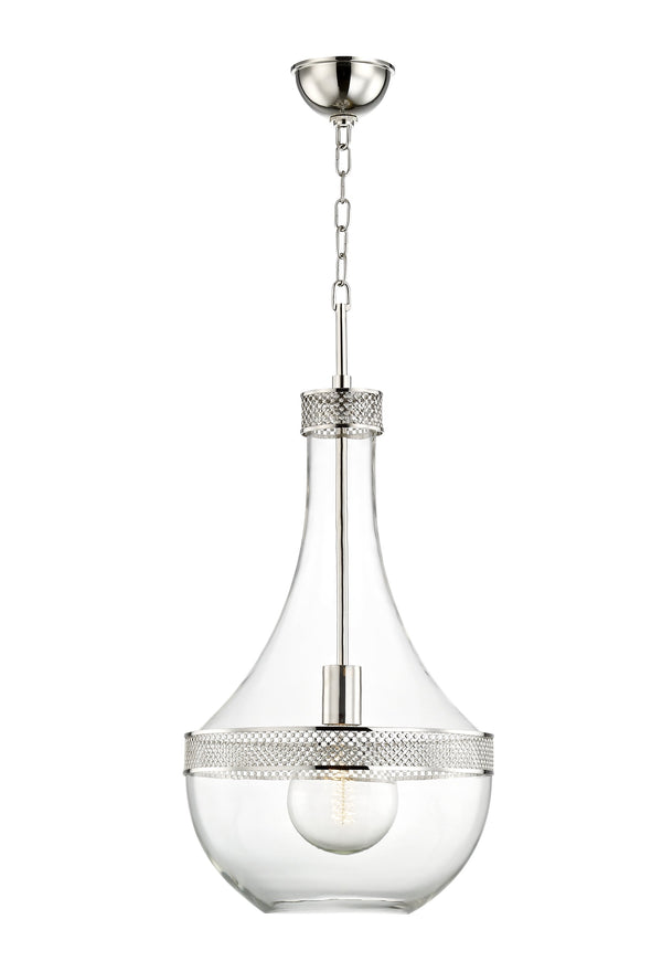 Lighting - Pendant Hagen 1 Light Large Pendant // Polished Nickel 