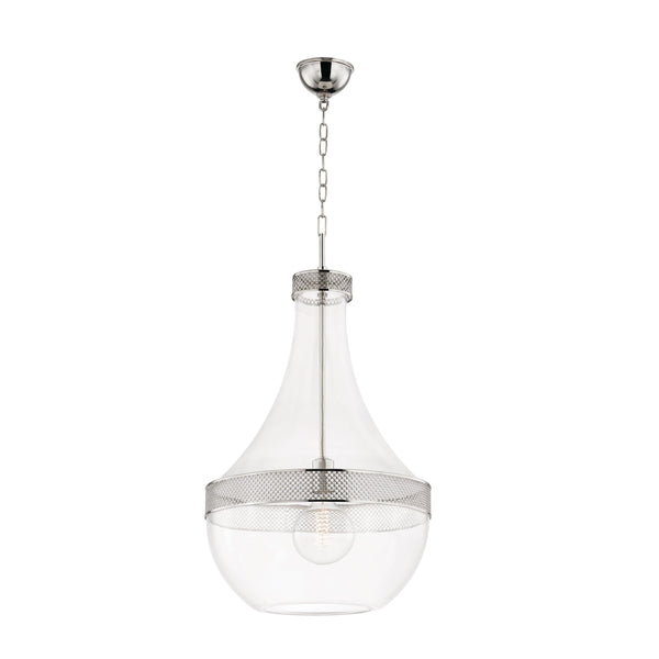 Lighting - Pendant Hagen 1 Light Pendant // Polished Nickel 