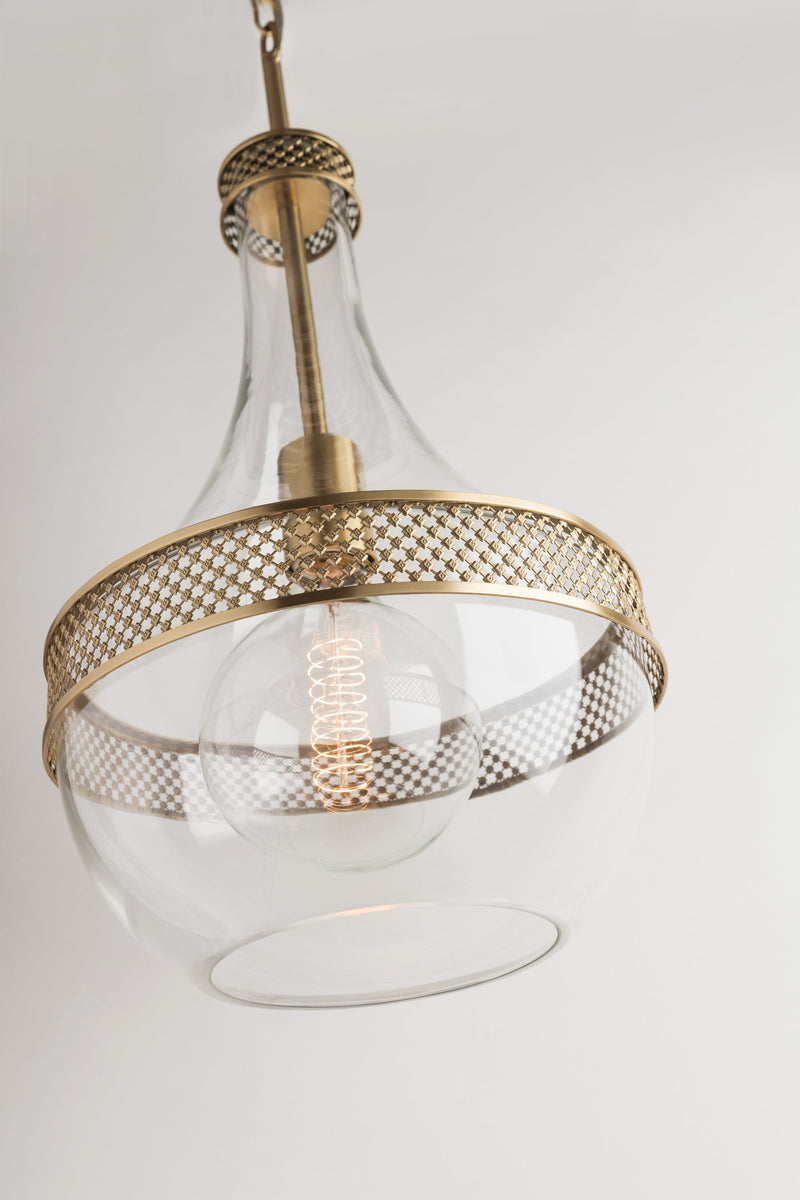 Lighting - Pendant Hagen 1 Light Small Pendant // Aged Brass 