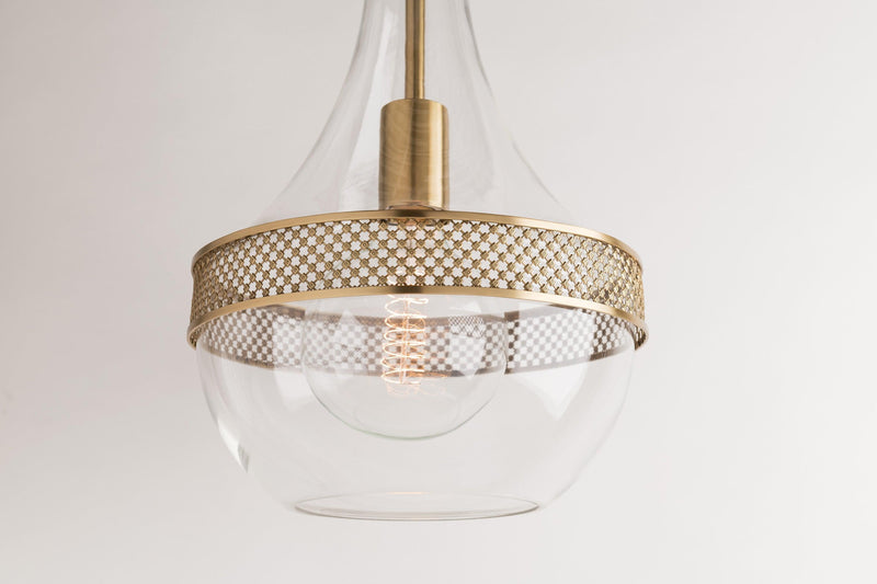 Lighting - Pendant Hagen 1 Light Small Pendant // Aged Brass 