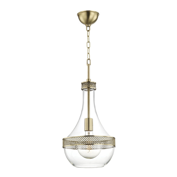 Lighting - Pendant Hagen 1 Light Small Pendant // Aged Brass 