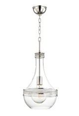 Lighting - Pendant Hagen 1 Light Small Pendant // Polished Nickel 