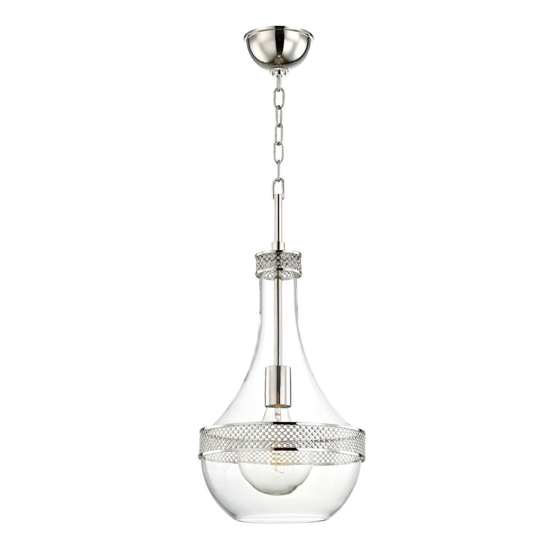 Lighting - Pendant Hagen 1 Light Small Pendant // Polished Nickel 