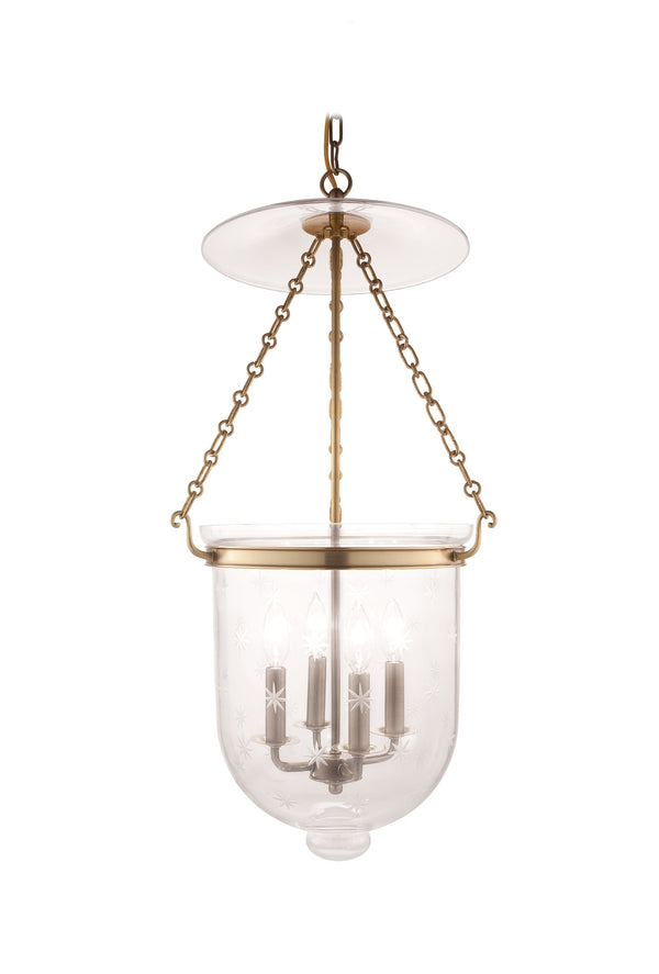 Lighting - Pendant Hampton 4 Light Pendant // Aged Brass // Large 