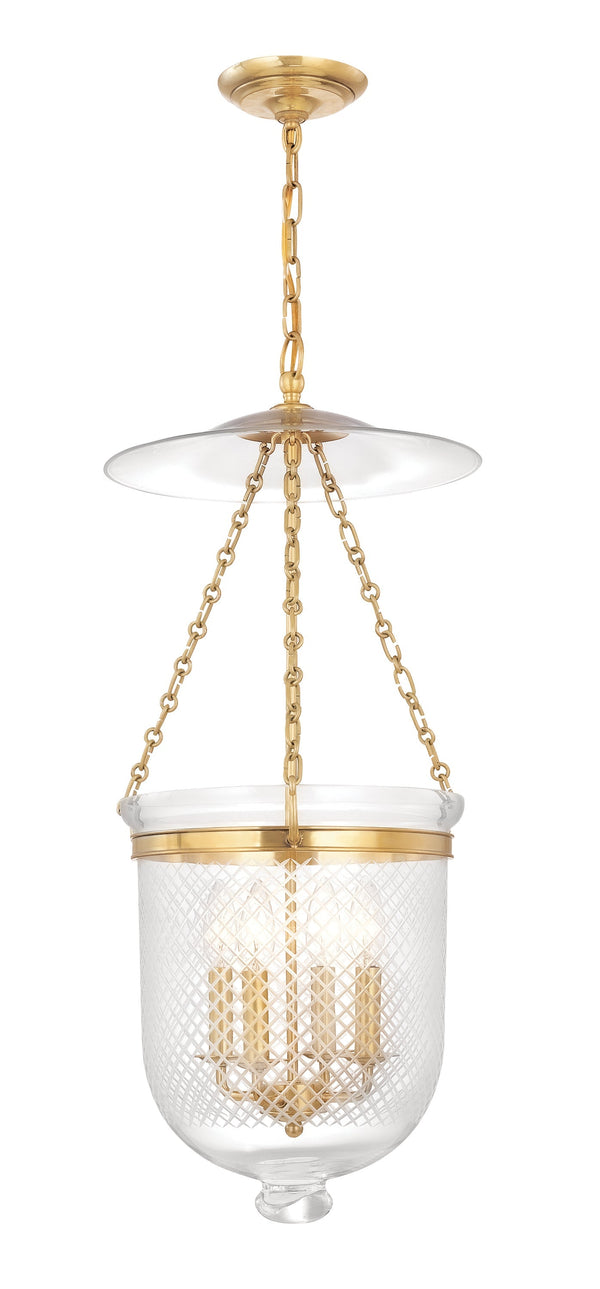 Lighting - Pendant Hampton 4 Light Pendant // Aged Brass // Medium 