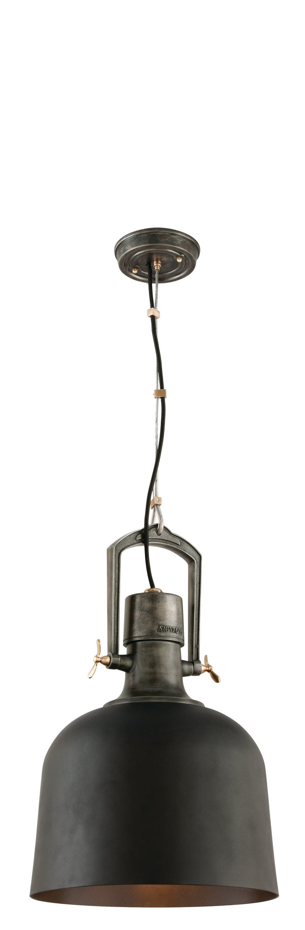 Lighting - Pendant Hangar 31 1lt Pendant Large // Old Silver W Aged Brass Acc 