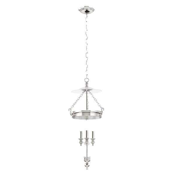 Lighting - Pendant Hanover 3 Light Pendant // Polished Nickel 