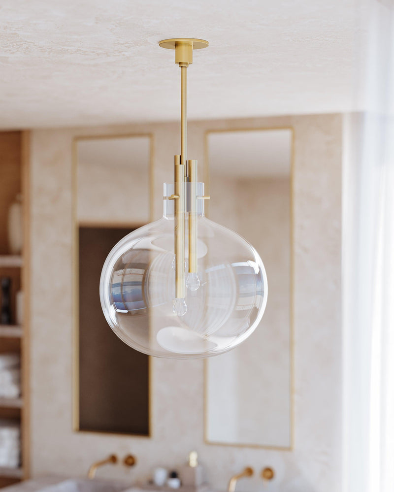 Lighting - Pendant Hempstead 3 Light Pendant // Aged Brass // Large 