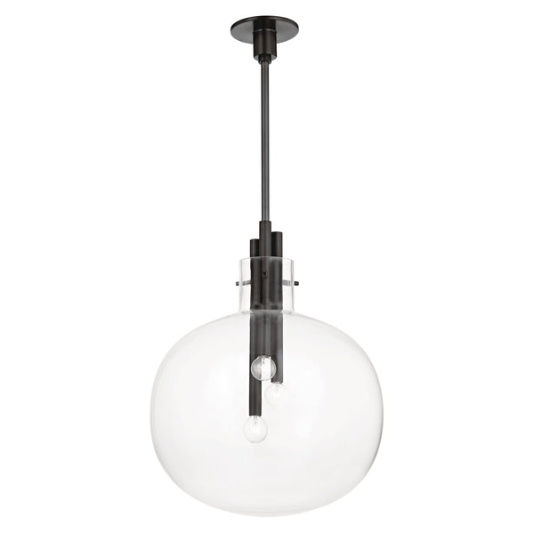 Lighting - Pendant Hempstead 3 Light Pendant // Black Brass // Large 