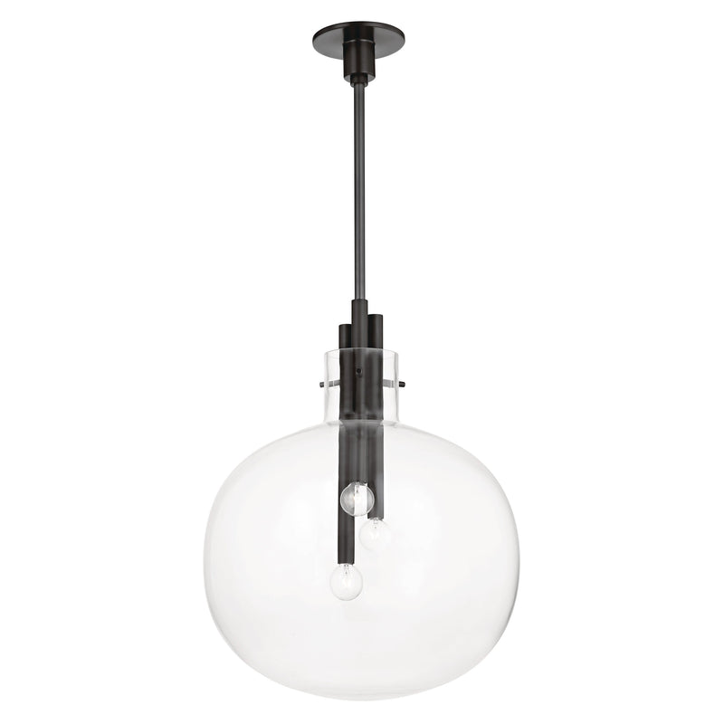 Lighting - Pendant Hempstead 3 Light Pendant // Black Brass // Large 