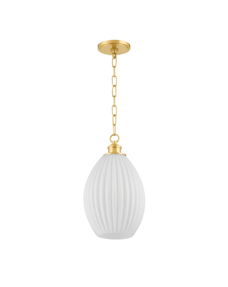 Lighting - Pendant Hillary 1 Light Pendant // Aged Brass // Large 