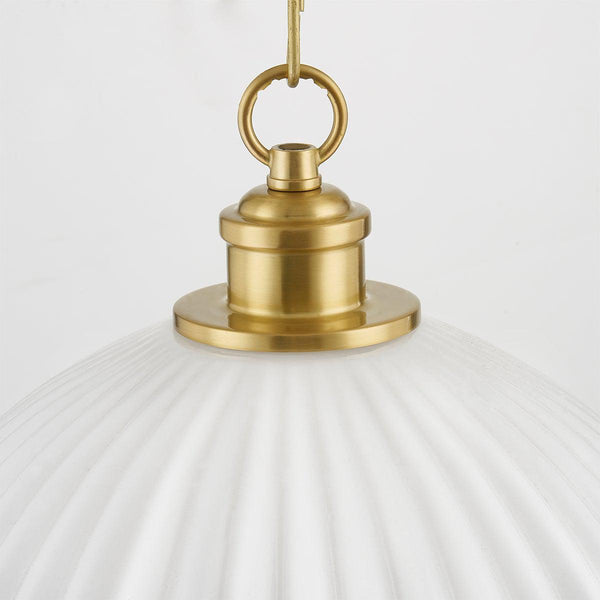 Lighting - Pendant Hillary 1 Light Pendant // Aged Brass // Small 