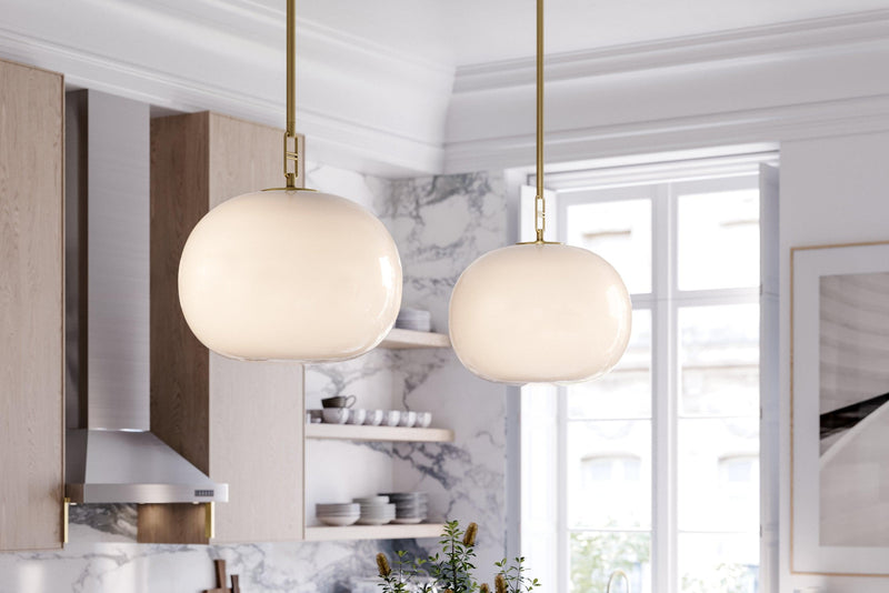 Lighting - Pendant Ingels 1 Light Pendant // Aged Brass // Large 