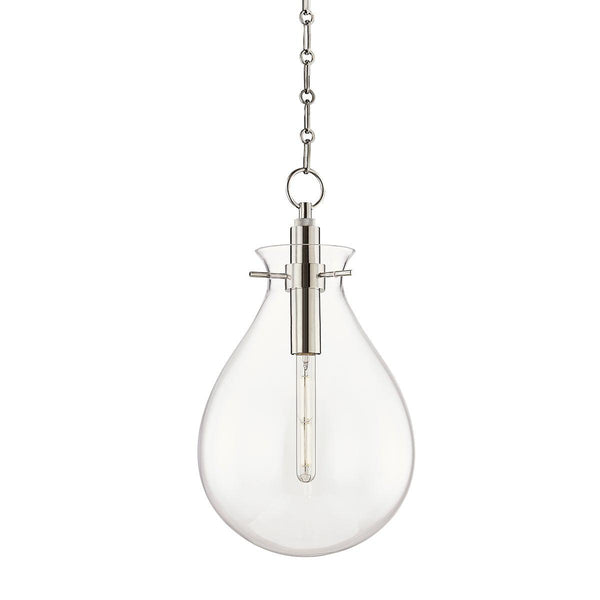 Lighting - Pendant Ivy 1 Light Medium Pendant // Polished Nickel 