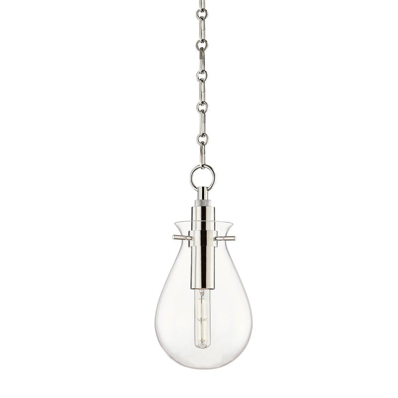 Lighting - Pendant Ivy 1 Light Small Pendant // Polished Nickel 