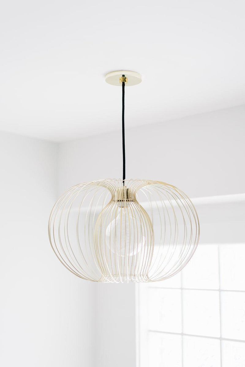 Lighting - Pendant Jasmine 1 Light Large Pendant // Polished Brass 