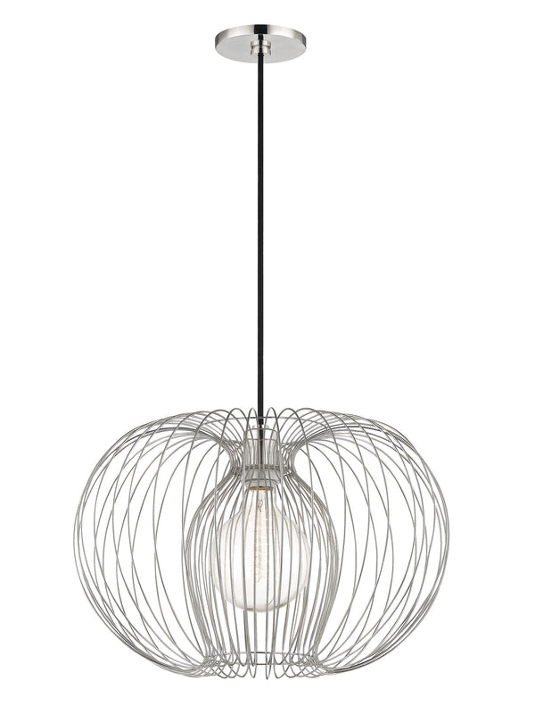 Lighting - Pendant Jasmine 1 Light Large Pendant // Polished Nickel 