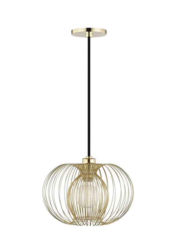 Lighting - Pendant Jasmine 1 Light Small Pendant // Polished Brass 